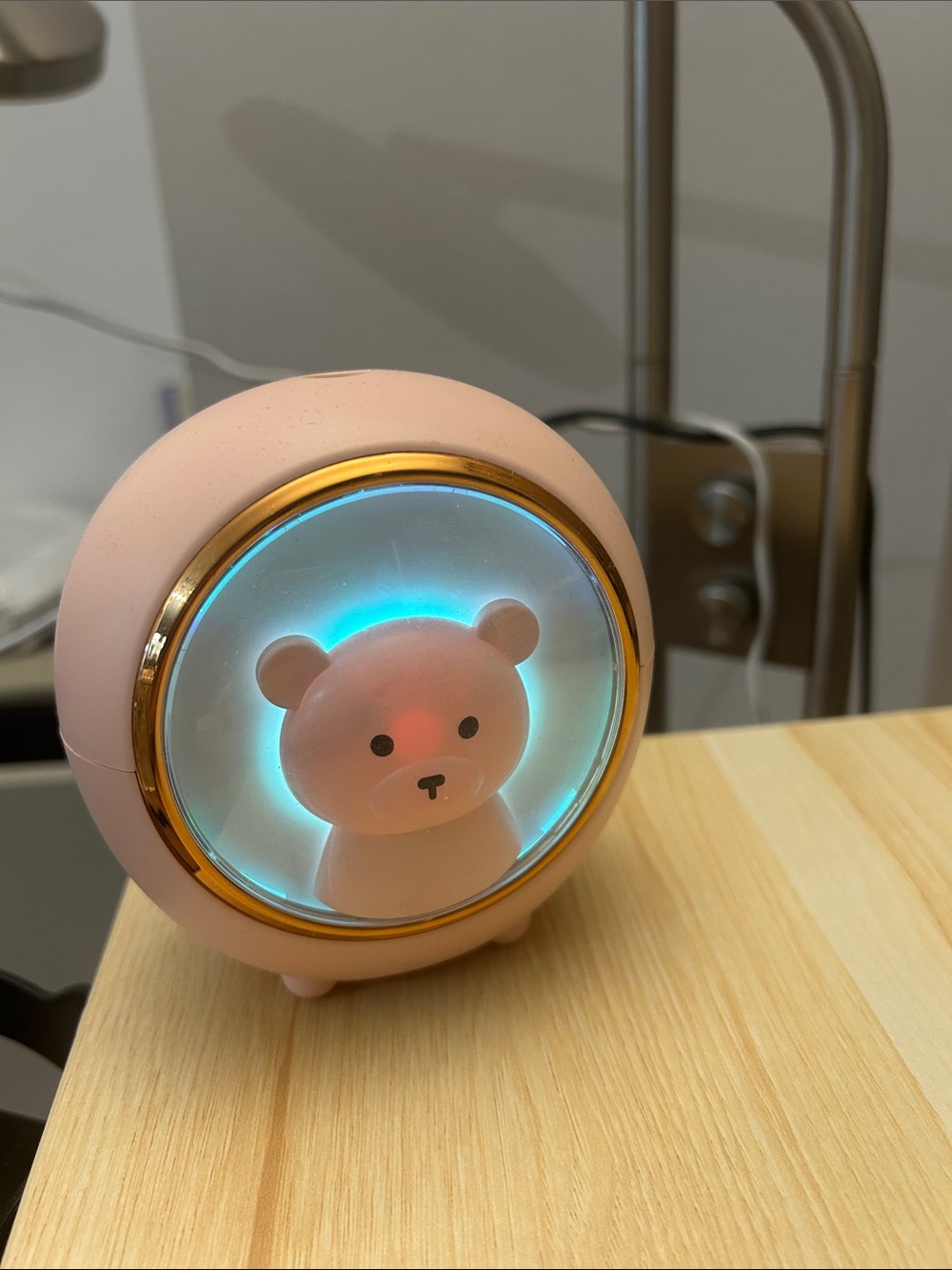 Pink Bear Night Light with LED Glow